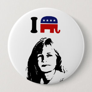 Chapa Redonda De 10 Cm Amo a Liz Cheney