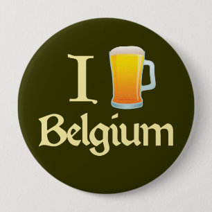 Chapa Redonda De 10 Cm Amo Bélgica