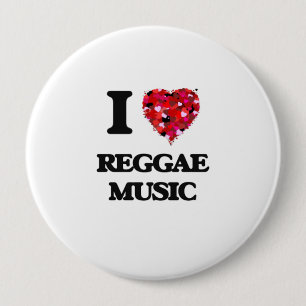 Chapa Redonda De 10 Cm Amo música del reggae