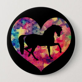 Chapa Redonda De 10 Cm Amor a los caballos