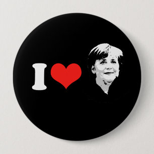 Chapa Redonda De 10 Cm Angela Merkel