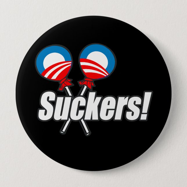 Chapa Redonda De 10 Cm Anti-Obama Bumpersticker - lechones (Anverso)