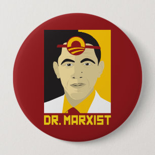 Chapa Redonda De 10 Cm Anti-Obama: Marxista del médico