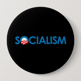 Chapa Redonda De 10 Cm Anti-Obama - socialismo