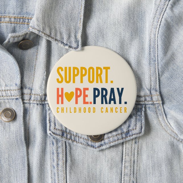 Chapa Redonda De 10 Cm apoyo al cáncer infantil esperanza rezar Botones (In situ)