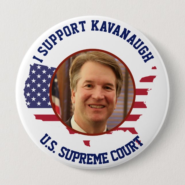 Chapa Redonda De 10 Cm Apoyo la bandera americana de Kavanaugh los (Anverso)