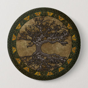 Chapa Redonda De 10 Cm Árbol celta de la vida
