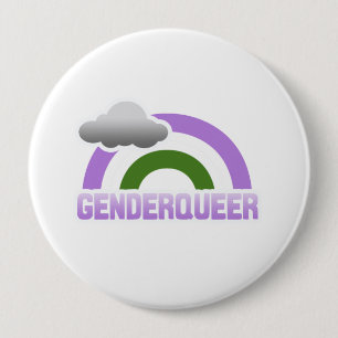 CHAPA REDONDA DE 10 CM ARCO IRIS DE GENDERQUEER