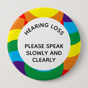 Chapa Redonda De 10 Cm Arcoiris LGBT+ difícil geométrica de escuchar 4