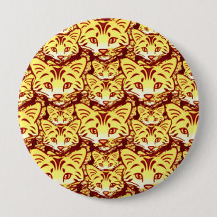 Chapa Redonda De 10 Cm Arte moderno de gatos