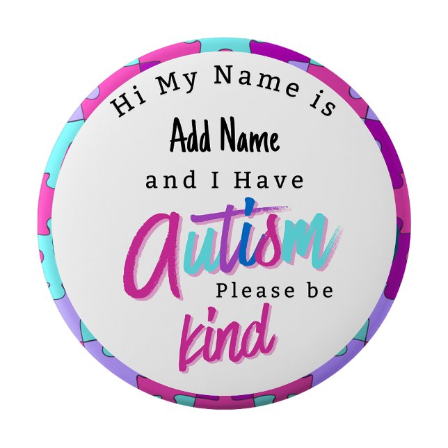 Chapa Redonda De 10 Cm Autism Alert Im Autistic Pin id Badge (Autism Alert Im Autistic Pin id Badge)
