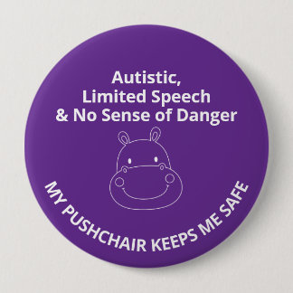 Chapa Redonda De 10 Cm Autista personalizado, no verbal y sin sentido del