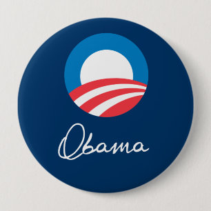 CHAPA REDONDA DE 10 CM AUTÓGRAFO DE OBAMA