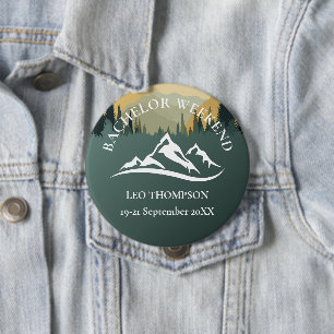 Chapa Redonda De 10 Cm Aventura al aire libre Fin de semana de soltero en