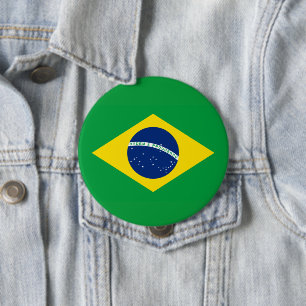Chapa Redonda De 10 Cm Bandera de Brasil Copa Mundial 2026 Fútbol Brasil