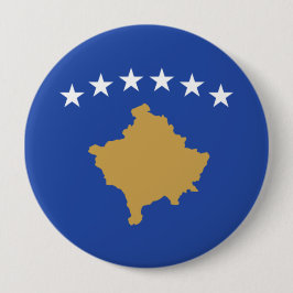 Chapa Redonda De 10 Cm Bandera de Kosovo
