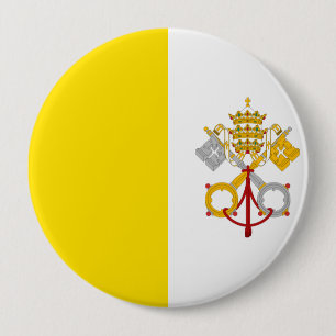 Chapa Redonda De 10 Cm Bandera de la Ciudad del Vaticano