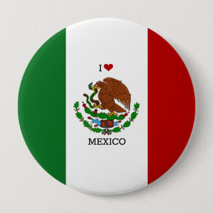 Chapa Redonda De 10 Cm Bandera de México