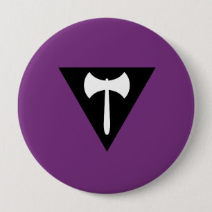 Chapa Redonda De 10 Cm Bandera de orgullo Lesbiana Labrys