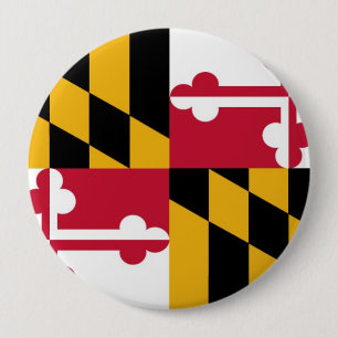Chapa Redonda De 10 Cm Bandera del estado de Maryland