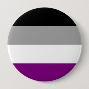 Chapa Redonda De 10 Cm Bandera del Orgullo Asexual