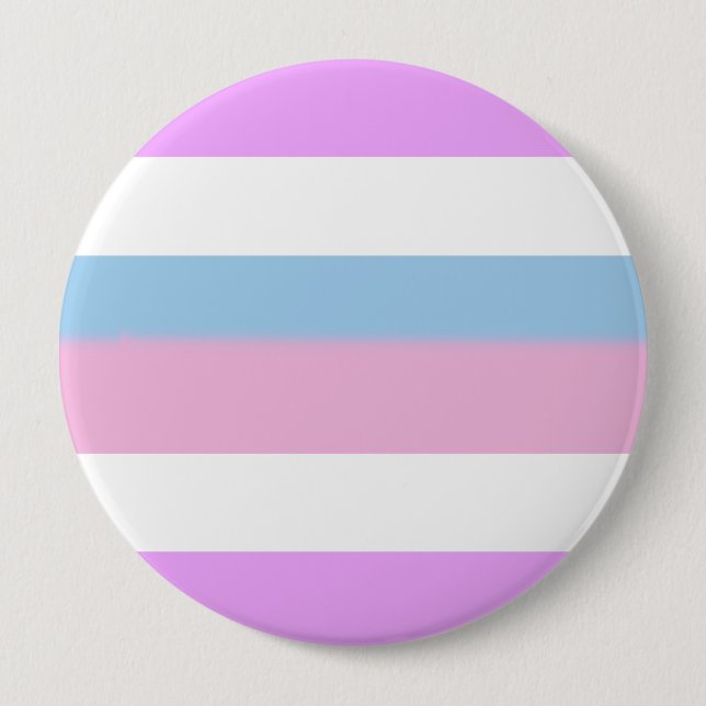 Chapa Redonda De 10 Cm Bandera del Orgullo Intersexual (Anverso)