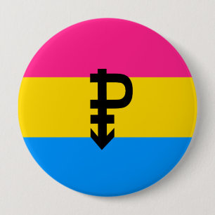 Chapa Redonda De 10 Cm Bandera del Orgullo Pansexual