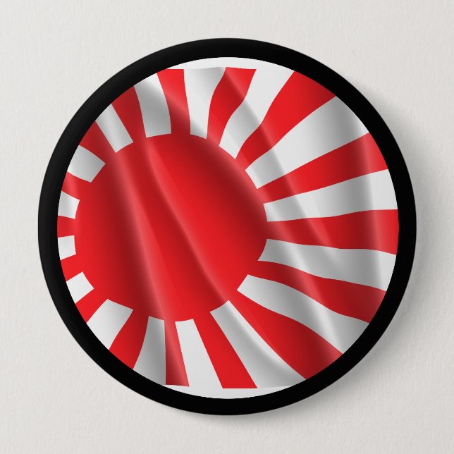 CHAPA REDONDA DE 10 CM BANDERA JAPONESA (Anverso)