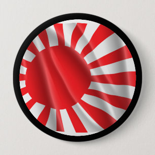 CHAPA REDONDA DE 10 CM BANDERA JAPONESA