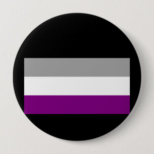 CHAPA REDONDA DE 10 CM BANDERA OFICIAL DE ORGULLO ASEXUAL