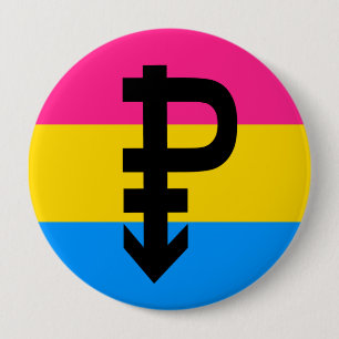 Chapa Redonda De 10 Cm Bandera Pansexual