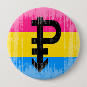 Chapa Redonda De 10 Cm Bandera Pansexual de época