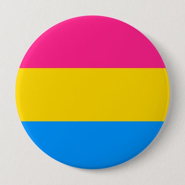 Chapa Redonda De 10 Cm Bandera Pansexual del orgullo (Anverso)