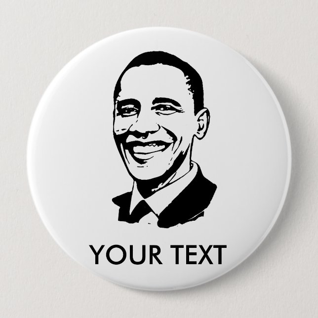 Chapa Redonda De 10 Cm Barack Obama (Anverso)