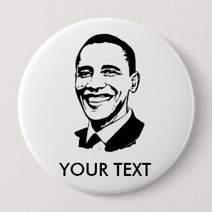 Chapa Redonda De 10 Cm Barack Obama