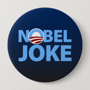 Chapa Redonda De 10 Cm Barack Obama: Chiste Nobel