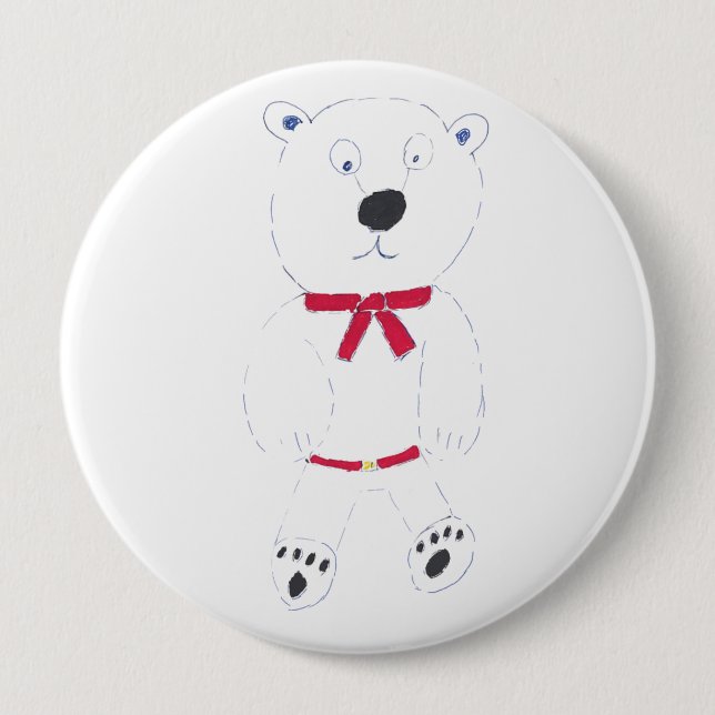 Chapa Redonda De 10 Cm Barry Bear Giant Badge (Anverso)