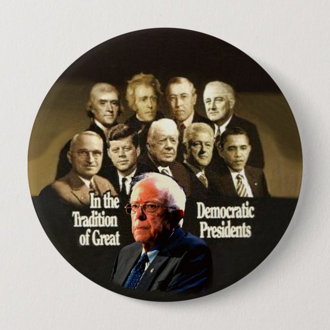 Chapa Redonda De 10 Cm Bernie Sanders 2020 (Anverso)