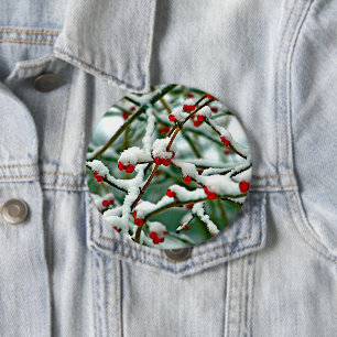 Chapa Redonda De 10 Cm Berries rojos en la nieve (2025)