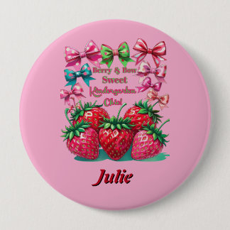 Chapa Redonda De 10 Cm Berry Bow  Sweet Kindergarten Chic