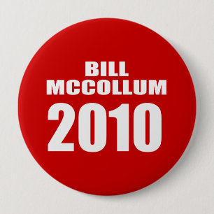 CHAPA REDONDA DE 10 CM BILL MCCOLLUM PARA GOBERNADOR