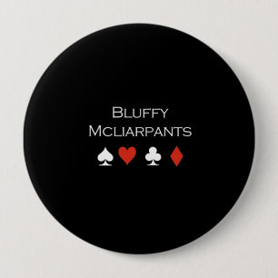Chapa Redonda De 10 Cm Blanco de la camiseta de Bluffy Mcliarpants