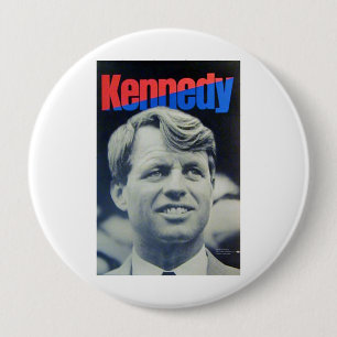 Chapa Redonda De 10 Cm Bobby Kennedy "68