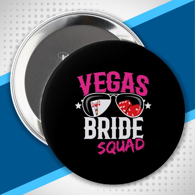 Chapa Redonda De 10 Cm Boda Vegas Bride Squad Vegas Bachelorette (Subido por el creador)