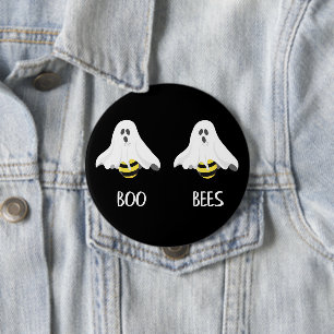 Chapa Redonda De 10 Cm Boo Abejas Fantasma Humor Halloween