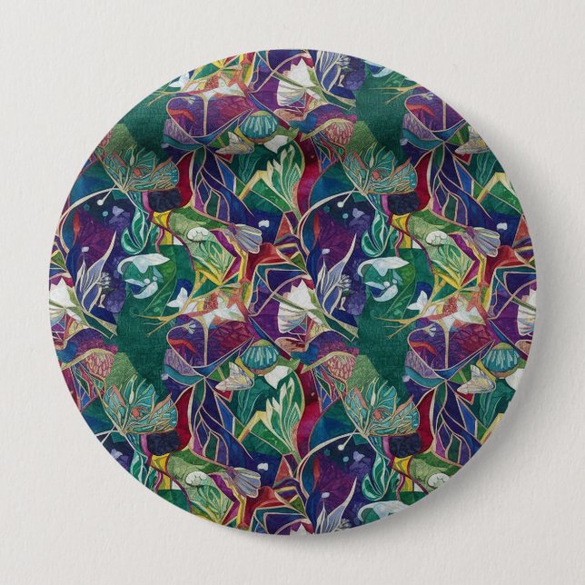 Chapa Redonda De 10 Cm 'botón y parches' (Anverso)