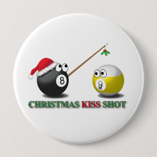 Chapa Redonda De 10 Cm Botones del tiro del beso del navidad
