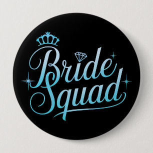 Chapa Redonda De 10 Cm Bride Squad Bachelorette Bridesmaid