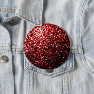 Chapa Redonda De 10 Cm Brillo falso de color rojo oscuro glamour