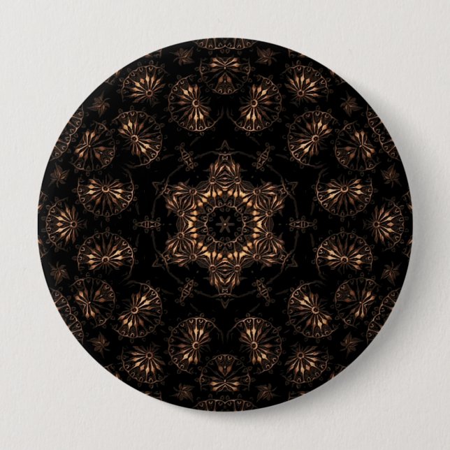 Chapa Redonda De 10 Cm Bronce Age Mandala (Anverso)